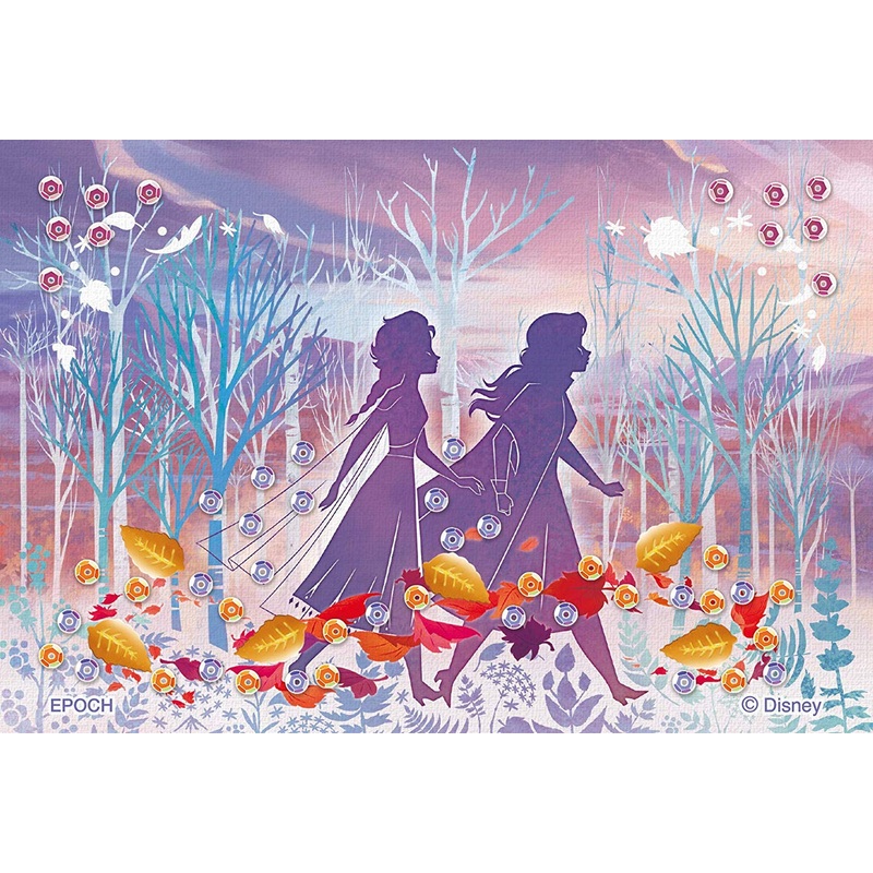 Epoch Jigsaw Puzzle Decoration 70-028 Disney Frozen Elsa and Anna Silhouette (70 Pieces)