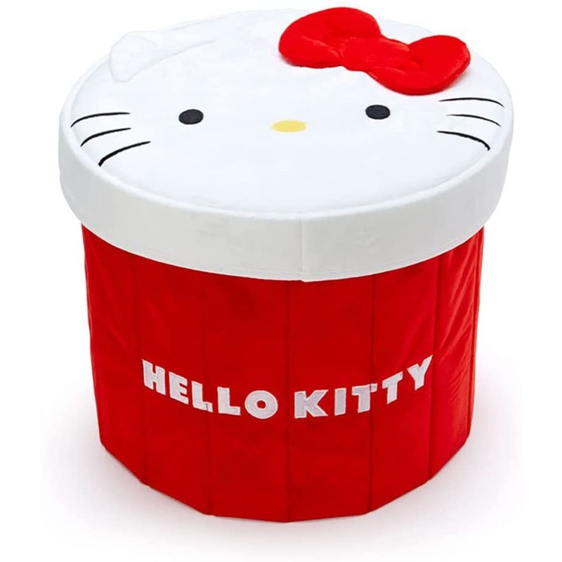 Sanrio Cylindrical Foldable Storage Box Hello Kitty