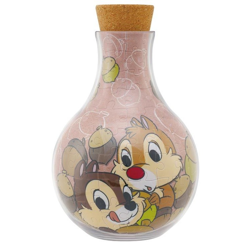 Yanoman 2402-04 Jigsaw Puzzle Puzrium Disney Chip & Dale Acorns! (128 Plastic Pieces)