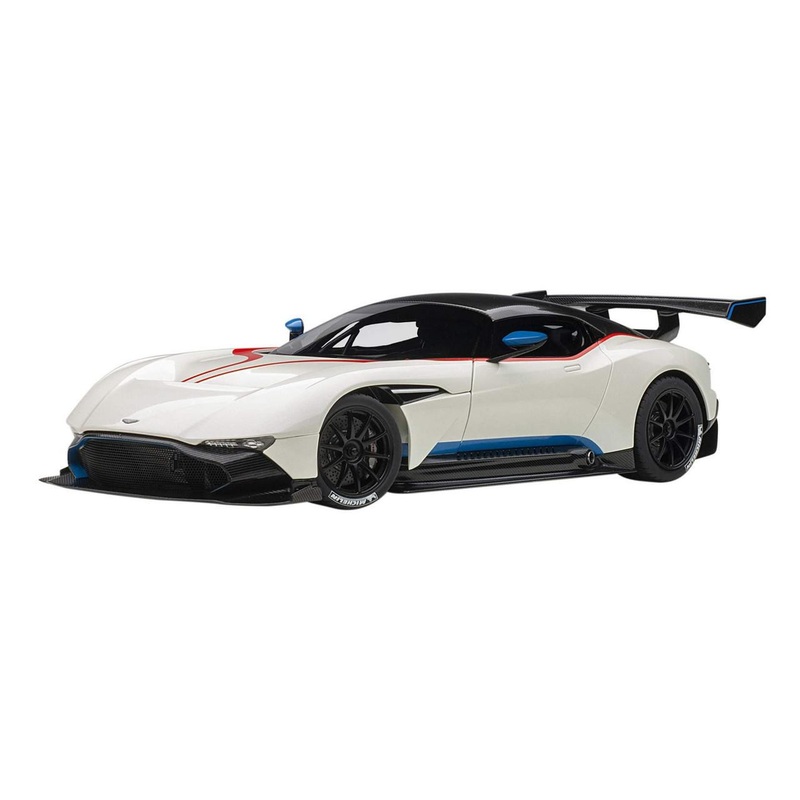AUTOArt 1/18 Aston Martin Vulcan (Metallic White/Blue & Red Stripe) Finished Model