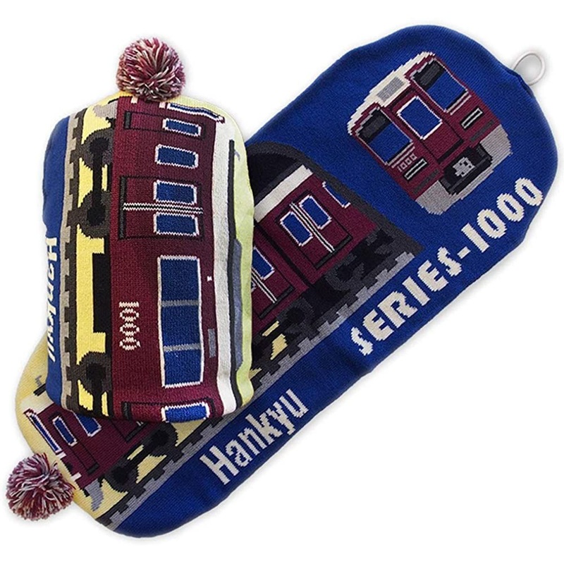 Railway 2 Way Scarf/Beanie for Kids Hankyu Series 1000