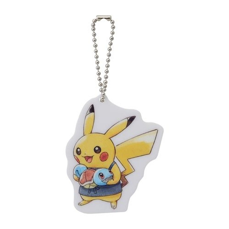 Pokemon Center Original Acrylic Pick Keychain Pokemon Grassy Gardening Pikachu