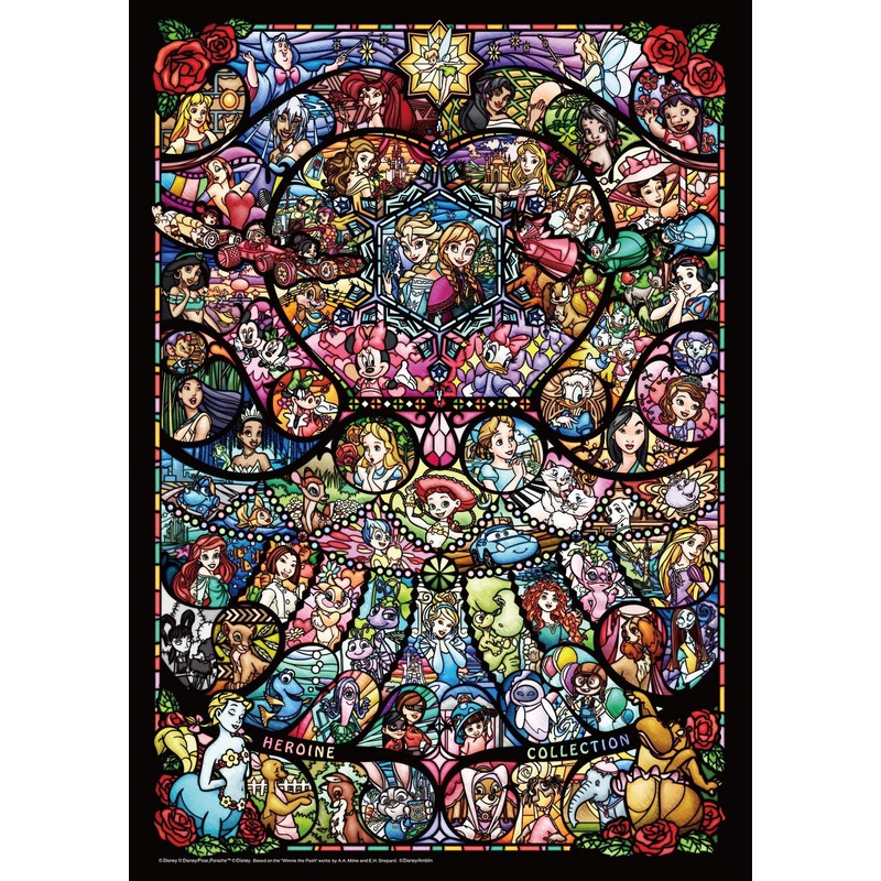 Tenyo Japan Jigsaw Puzzle DW1000-005 Disney Stained Glass Characters Collection (1000 S-Pieces)