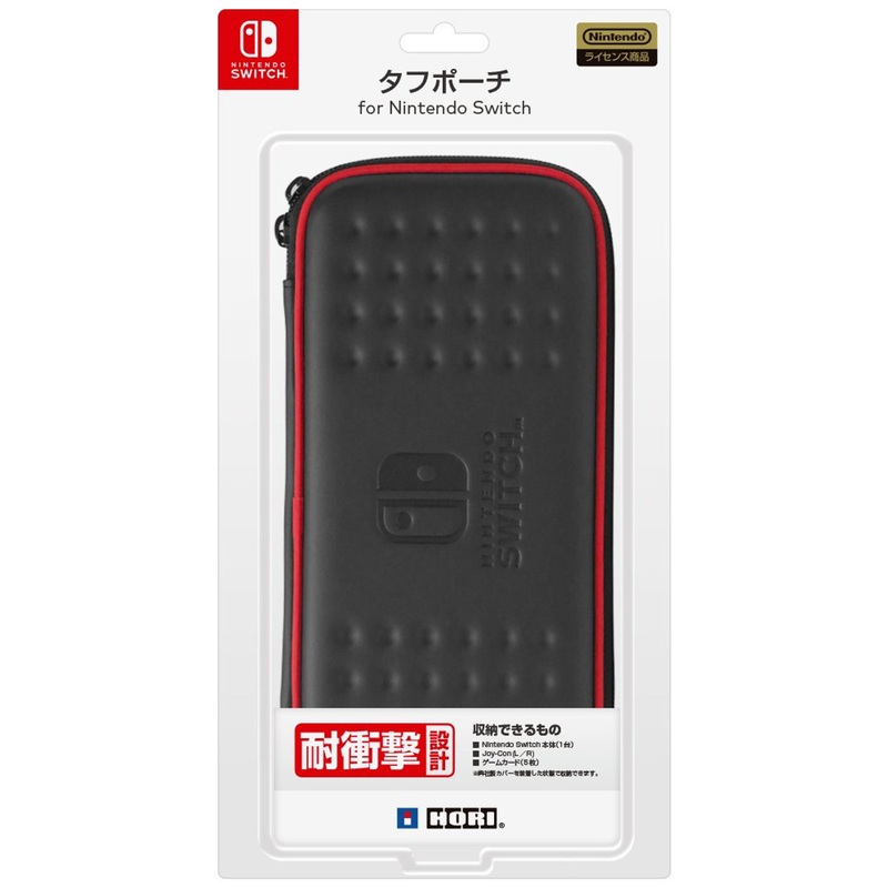 Hori Tough Hard Pouch Black & Red for Nintendo Switch