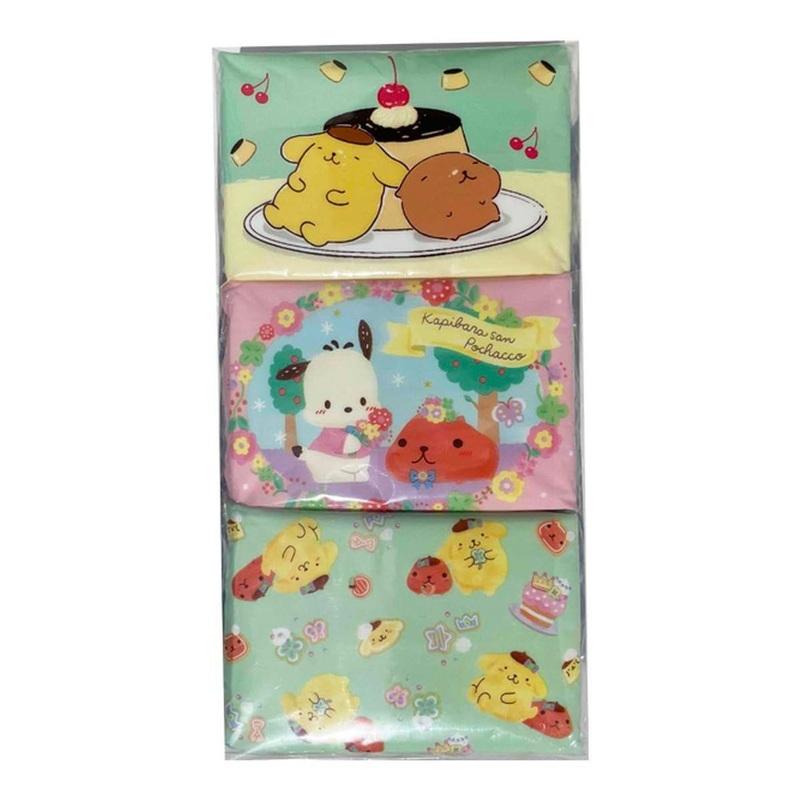 Sanrio Pocket Tissue Pochacco and Pom Pom Purin (Pack of 9)