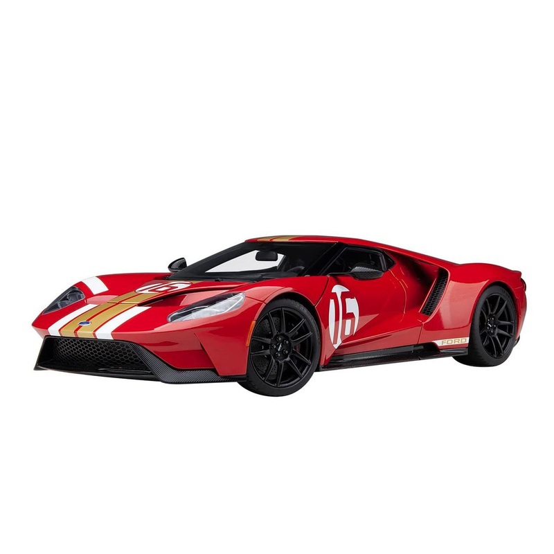 AUTOArt 1/18 Ford GT Alan Mann Heritage Edition (Red/Gold) Finished Model