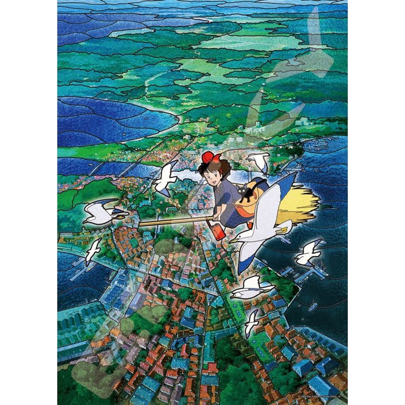 Ensky 500-AC03 Art Crystal Jigsaw Puzzle Studio Ghibli Kiki’s Delivery Service Above Koriko (500 Pieces)
