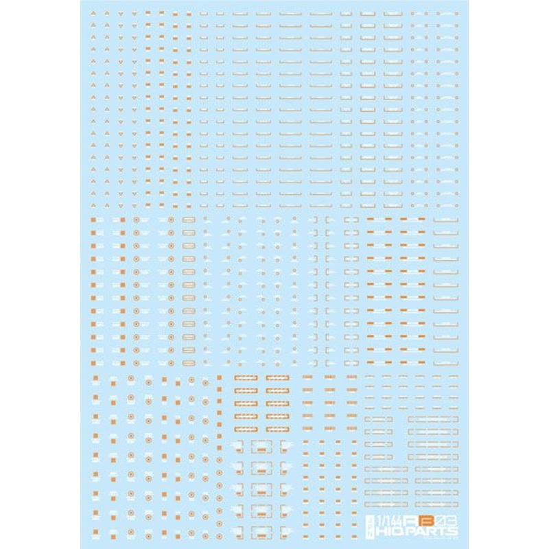 HiQparts 1/144 RB03 Caution Decals White & Orange RB03-144WAO
