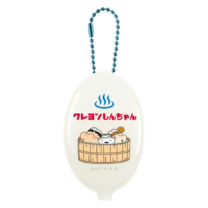 T’s Factory Crayon Shin-chan Rubber Coin Case Bathhouse Shin-chan / Blue
