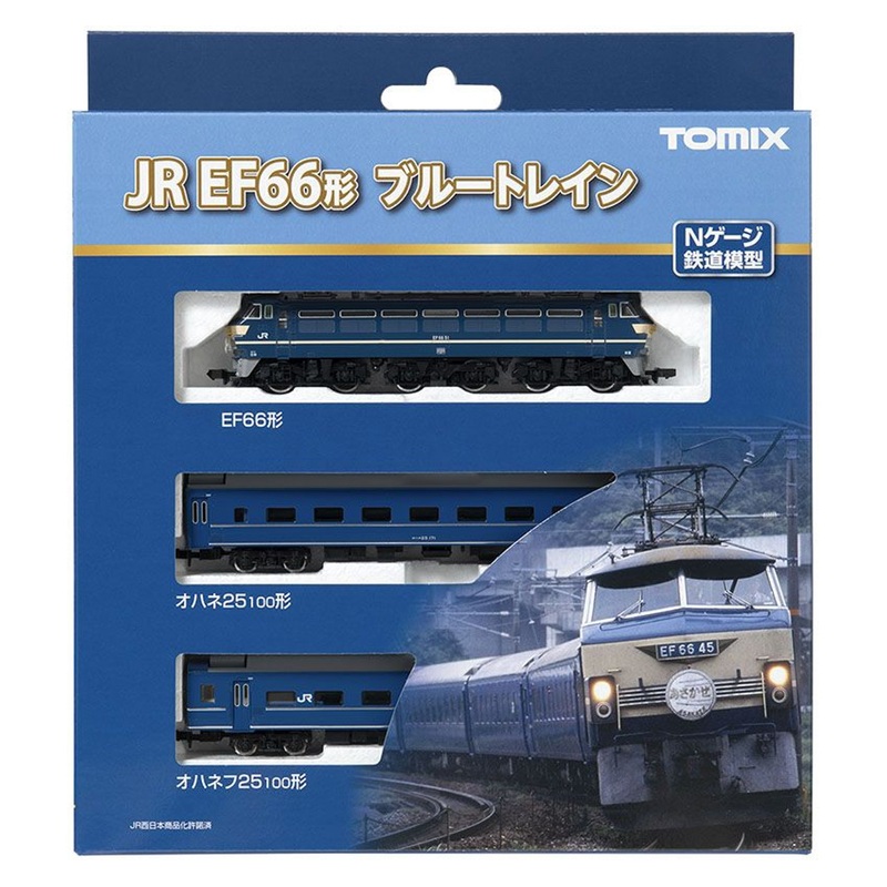 Tomix 98388 JR Type EF66 Blue Train Set 3 Cars Set (N scale)