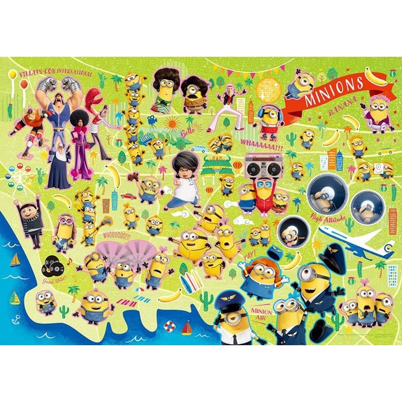 Yanoman 05-1062 Jigsaw Puzzle Minions Fever Map (500 Pieces)