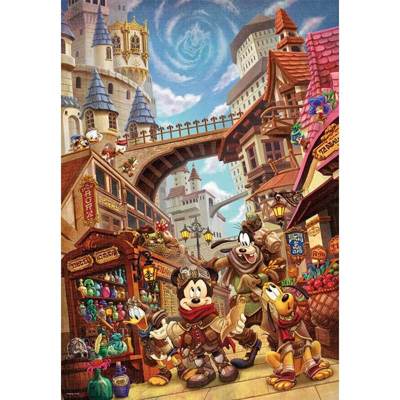 Tenyo D-1000-084 Jigsaw Puzzle Disney Mickey & Friends Another World-The Beginning of Adventure (1000 Pieces)