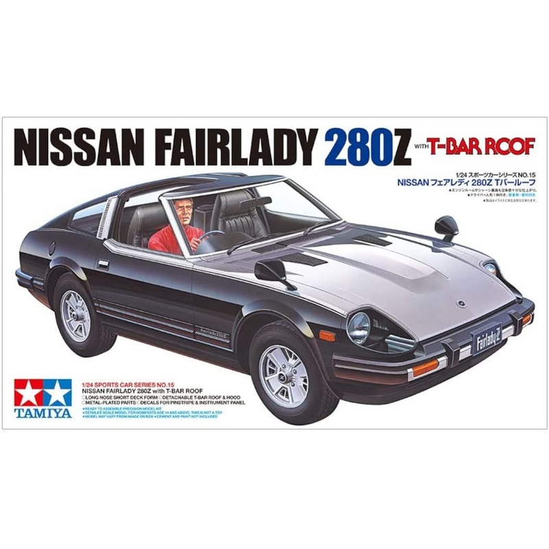 Tamiya Sports Car 1/24 Nissan Fairlady 280Z with T-Bar Roof Plastic Model