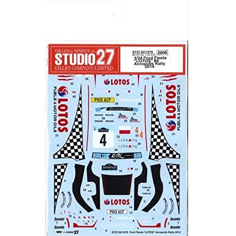 Studio27 ST27-DC1079 Ford Fiesta Lotos #4 Acropolis Rally 2014 Decals for Belkits 1/24 (11354)