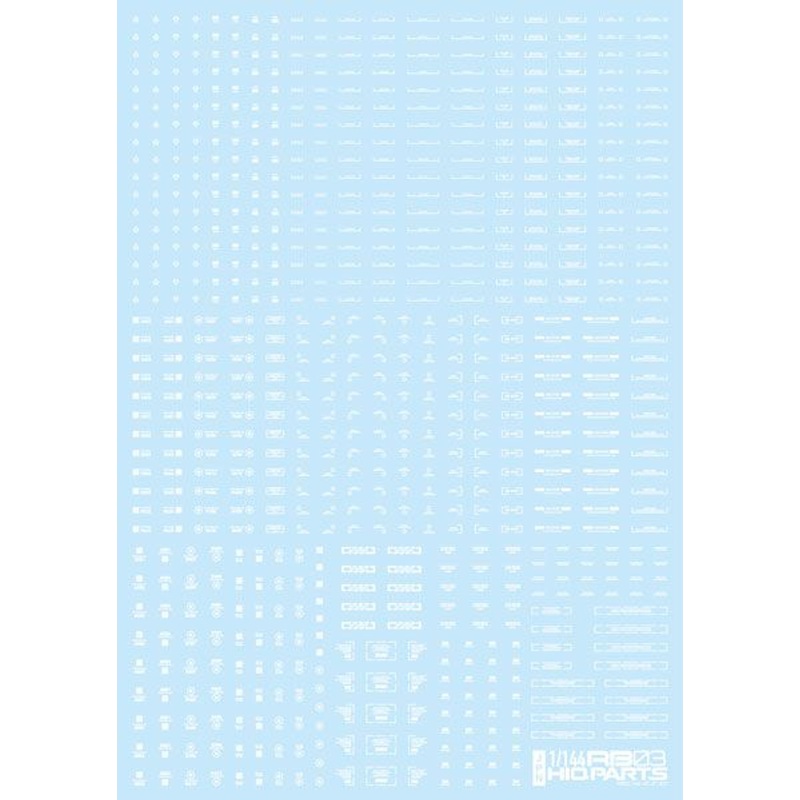 HiQparts 1/144 RB03 Caution Mark Decal One Color White