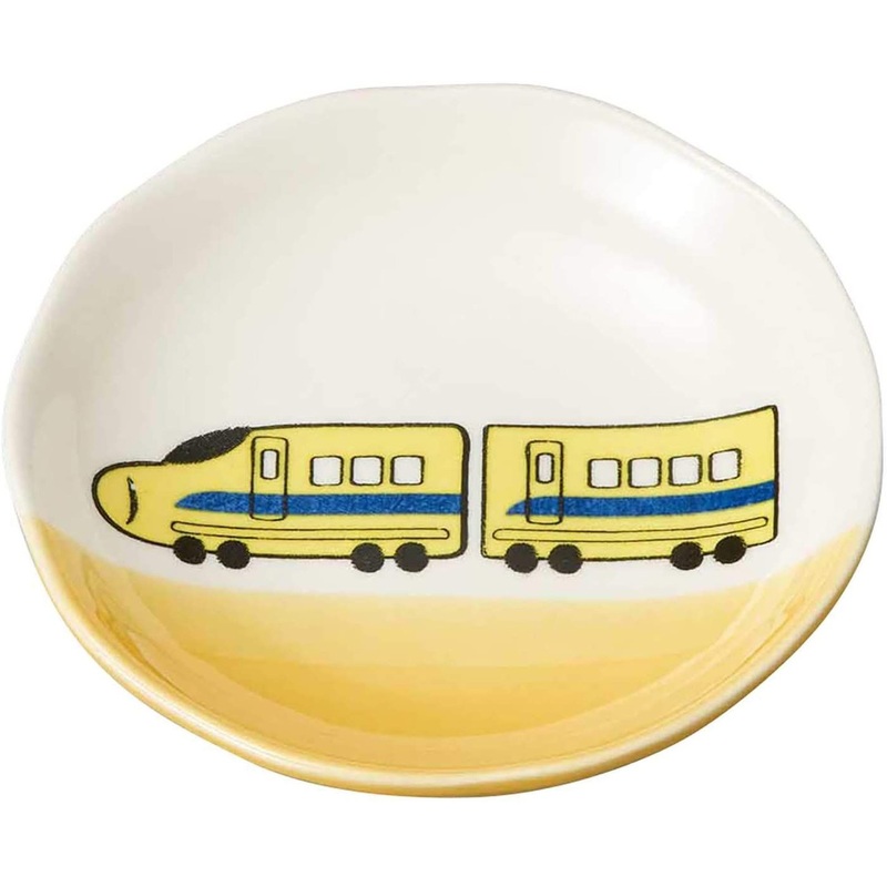 Banko Ware (Banko-yaki) Plate S (Approx. 9cm) Bullet Train Yellow