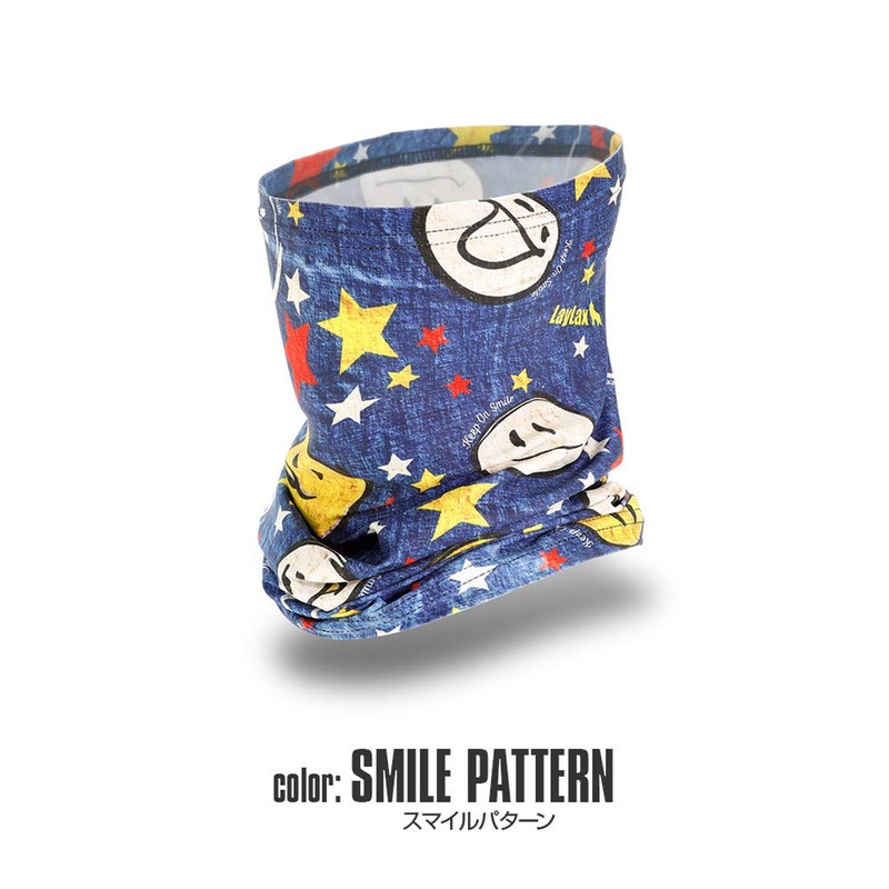 Laylax Satellite Slim Cool Neck Gaiter Smile Pattern 159847