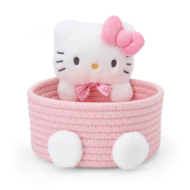 Sanrio Hello Kitty Mascot Rope Basket M Storage 886483