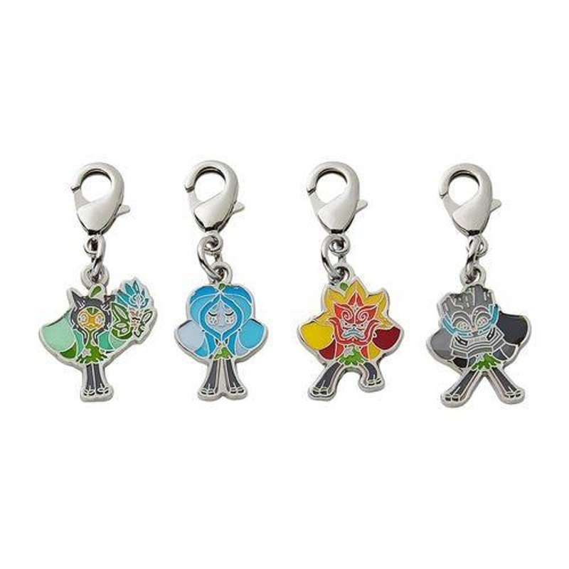 Pokemon Center Original Pokemon Center Original Pokedex  Encyclopedia Metal Charm 1017 (Set of 4)