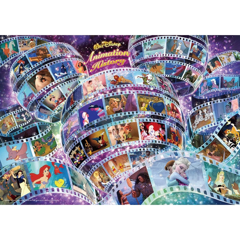 Tenyo Japan Jigsaw Puzzle DW1000-006 Disney Animation History (1000 S-Pieces)