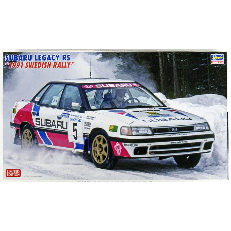 Hasegawa 20432 SUBARU LEGACY RS 1991 SWEDISH RALLY 1/24 Scale Kit