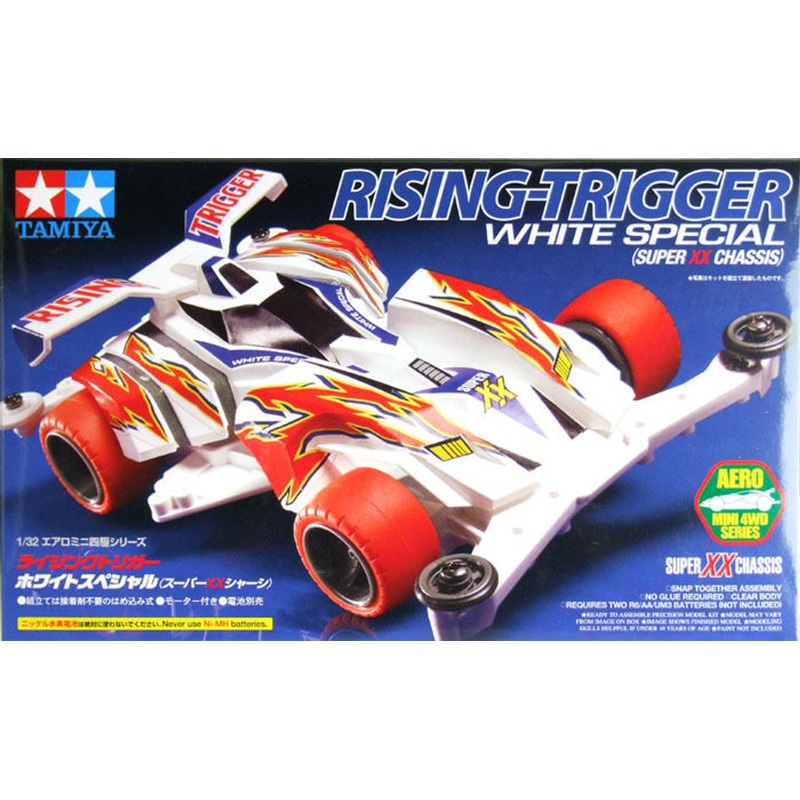 Tamiya 19619 Mini 4WD Rising Trigger White Special (Super XX Chassis) 1/32