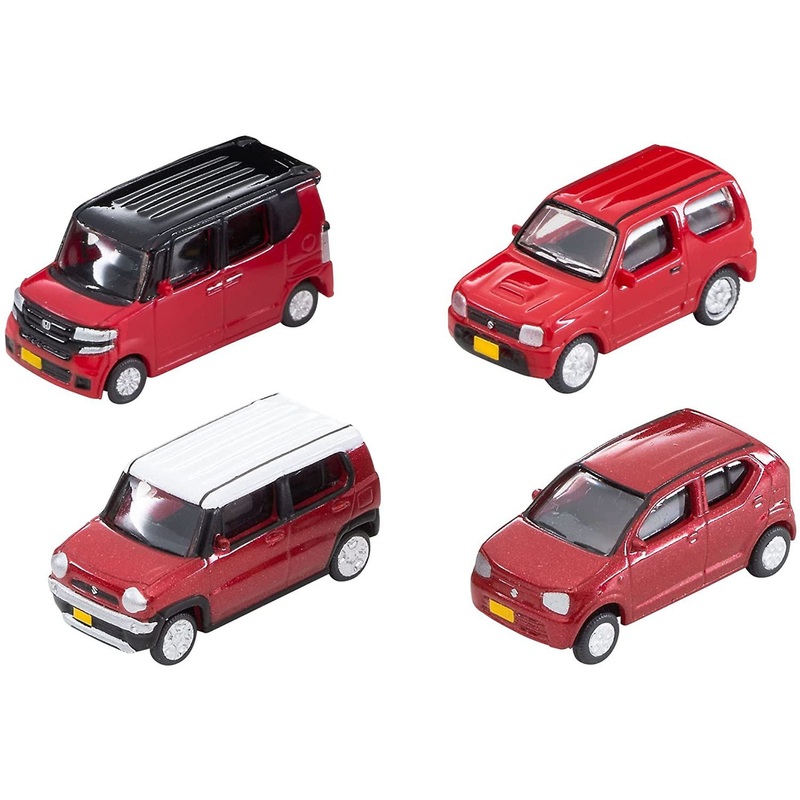 Tomytec The Car Collection Basic Set Select Red (4 Cars) (N scale)