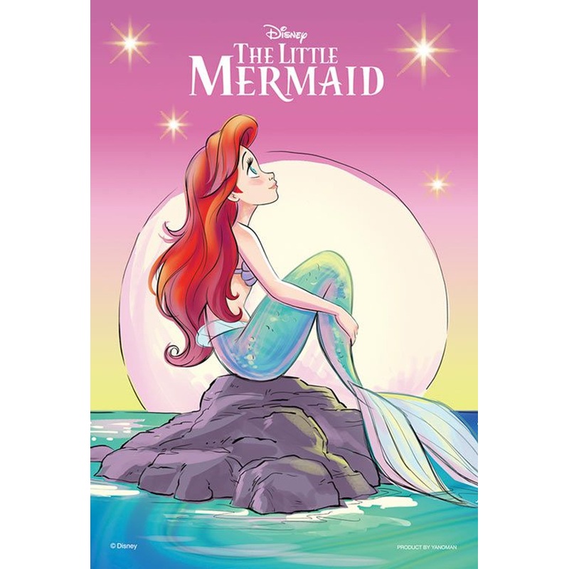 Yanoman 97-209 Prism Art Jigsaw Petit Puzzle Disney The Little Mermaid Twilight Ariel (70 Pieces)