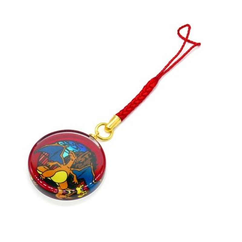 Pokemon Center Papercutting Series Glass Netsuke Strap Charizard