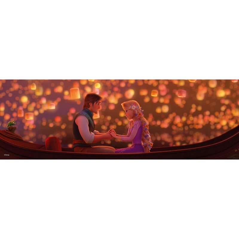 Tenyo Japan Jigsaw Puzzle DG456-718 Glow in the Dark Disney Tangled in the Lights (456 Pieces)