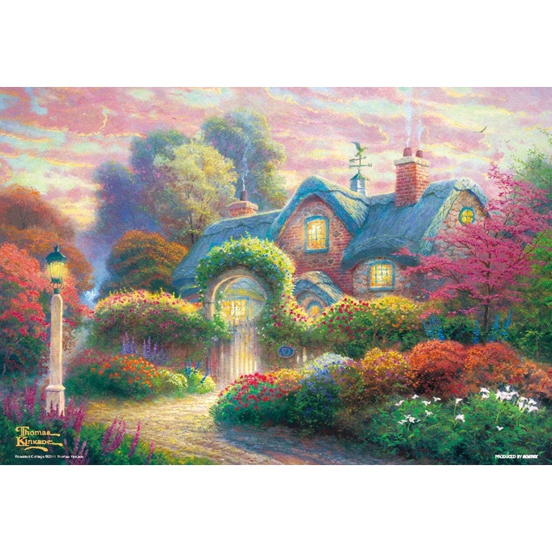 Beverly Jigsaw Puzzle 93-156 Thomas Kinkade Cottage of Roses (300 Pieces)