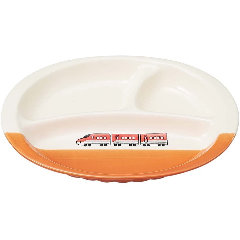 Banko Ware (Banko-yaki) Lunch Plate for Kids Bullet Train Red