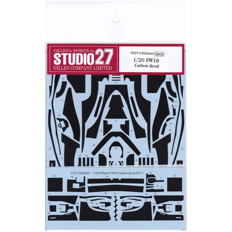 Studio27 ST27-CD20003 FW16 Carbon Decal for Fujimi 1/20