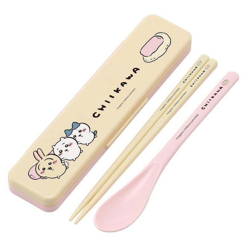 Skater Chiikawa Antibacterial Fork and Chopstics Set