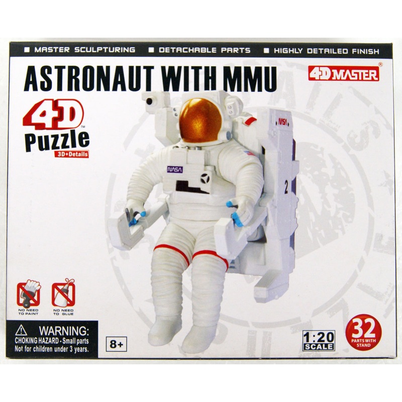 Aoshima 04712 4D Puzzle Space No.6 Astronaut With MMU 1/20 Scale Kit