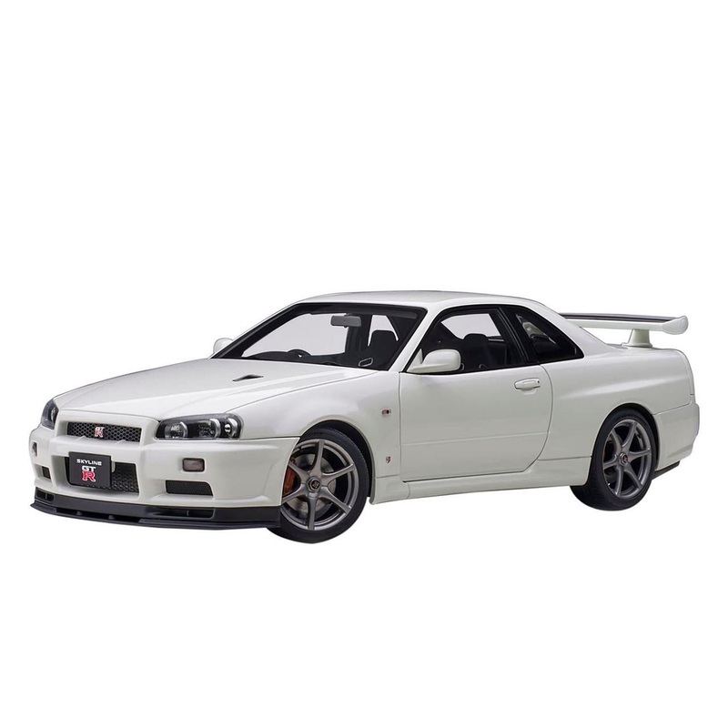 AUTOArt 1/18 Nissan Skyline GT-R (R34) V-Spec II (White Pearl) Finished Model