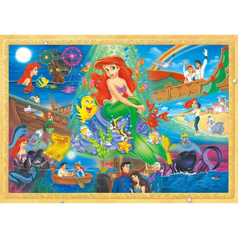 Tenyo Japan Jigsaw Puzzle DW1000-480 Disney The Little Mermaid Deep Love Under the Sea (1000 S-Pieces)