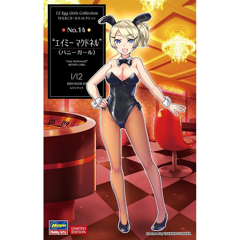 Hasegawa 1/12 Egg Girls Collection No.14 Amy McDonnell  (Bunny Girl) Plastic Model