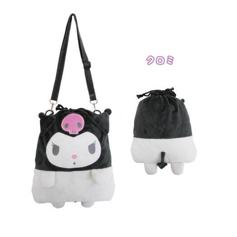 Hatakeyama Shoji Plush Doll Drawstring Purse Kuromi