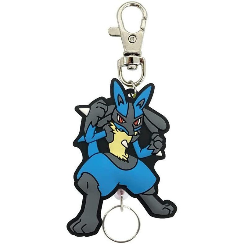 SK JAPAN Pokemon Rubber Reel Keychain Lucario