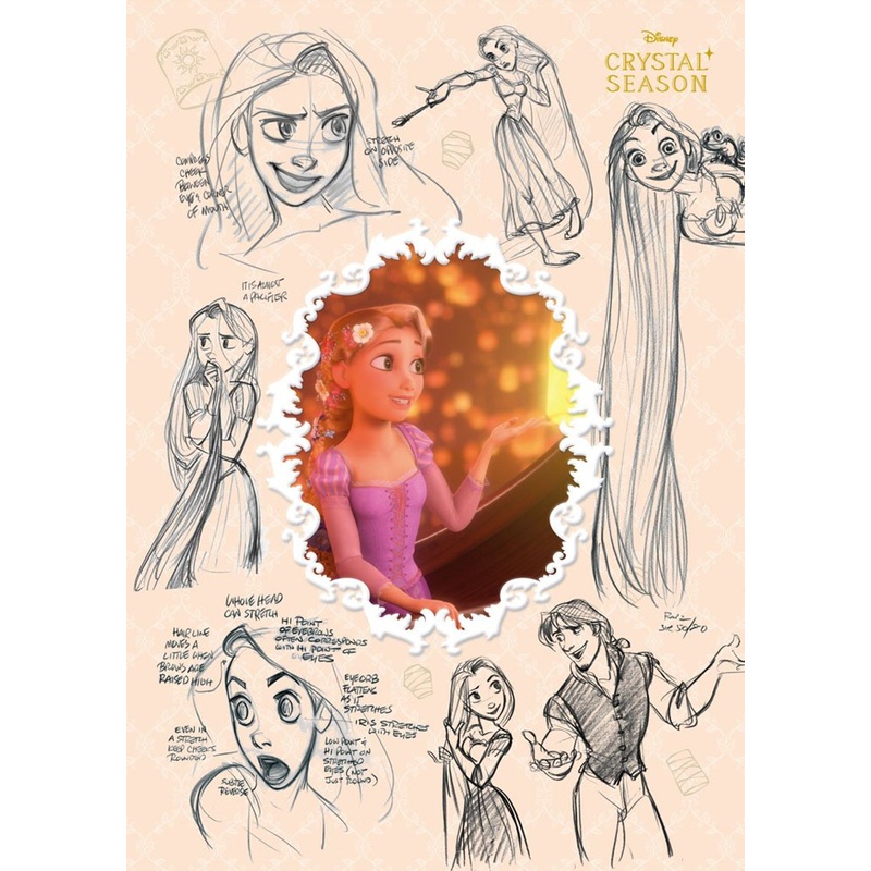 Tenyo Japan Jigsaw Puzzle D-108-792 Disney Tangled Rapunzel (108 Pieces)