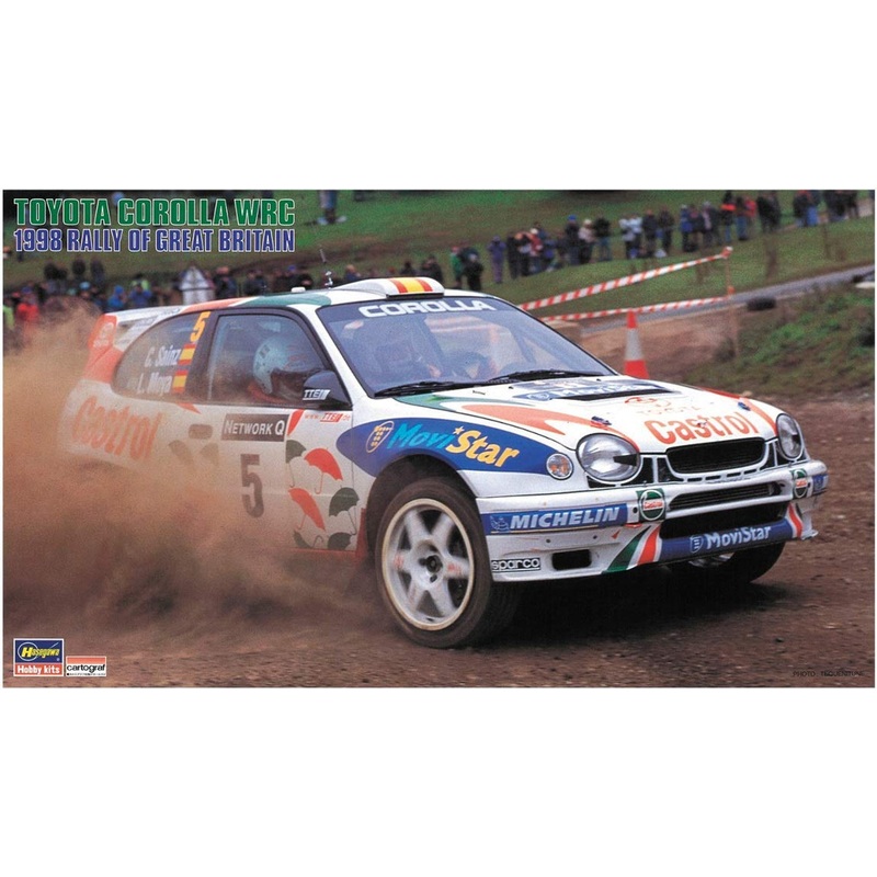 Hasegawa 20438 TOYOTA COROLLA WRC 1998 RALLY OF GREAT BRITAIN 1/24 Scale Kit