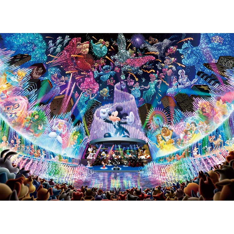 Tenyo Japan Jigsaw Puzzle D-2000-604 Glow in the Dark Disney Water Dream Concert (2000 Pieces)