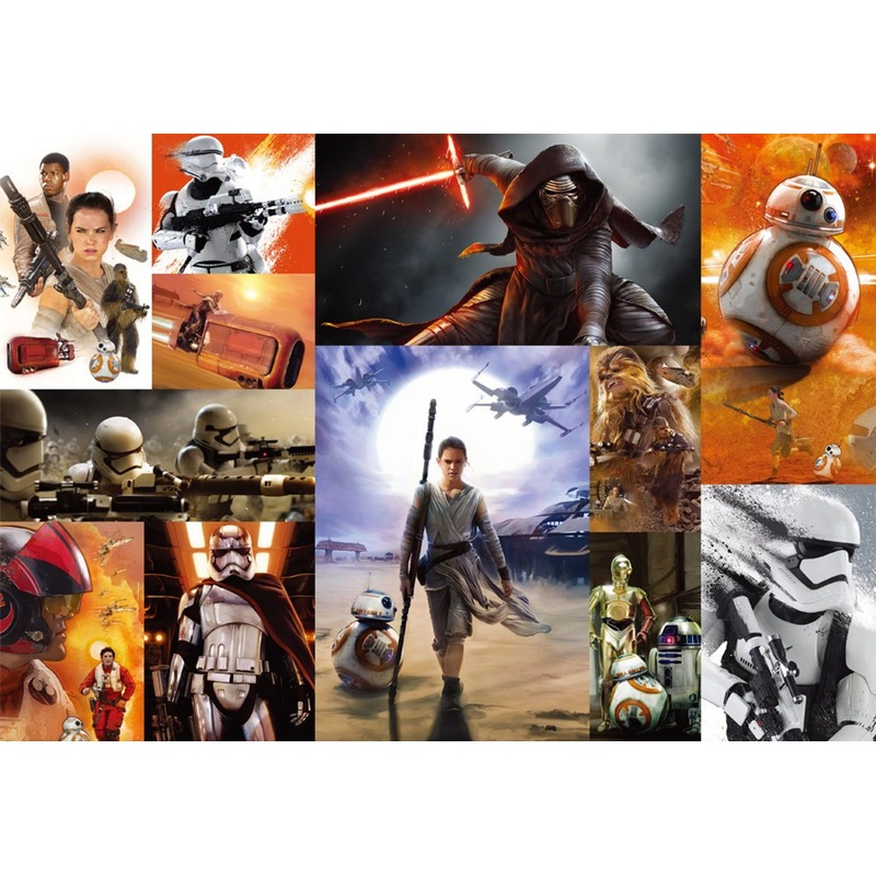 Tenyo Japan Pure White Jigsaw Puzzle WSG500-660 Stained Art Star Wars: The Force Awakens(500 Pieces)