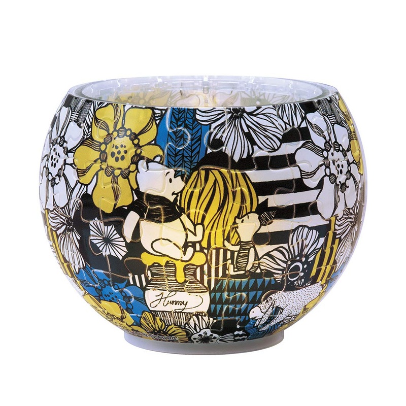 Yanoman 3D LED Lamp Shade Puzzle 2201-23 Disney Winnie the Pooh Art of Scandinavia (80 Pieces)