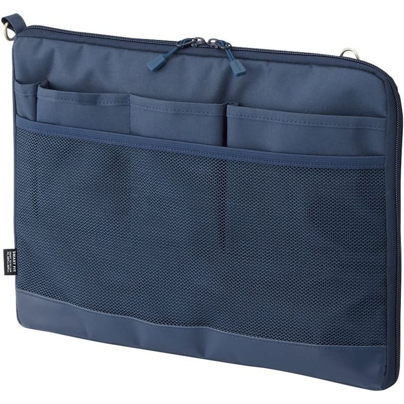 LIHIT LAB. SMART FIT ACTACT Bag-in-bag Horizontal Type Size A4 (Navy)
