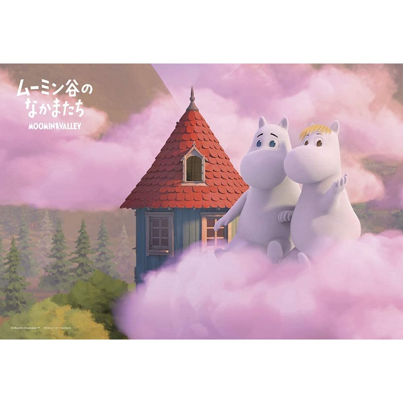 Yanoman Jigsaw Puzzle 1108-09 Moomin on the Cloud (108 L-Pieces)