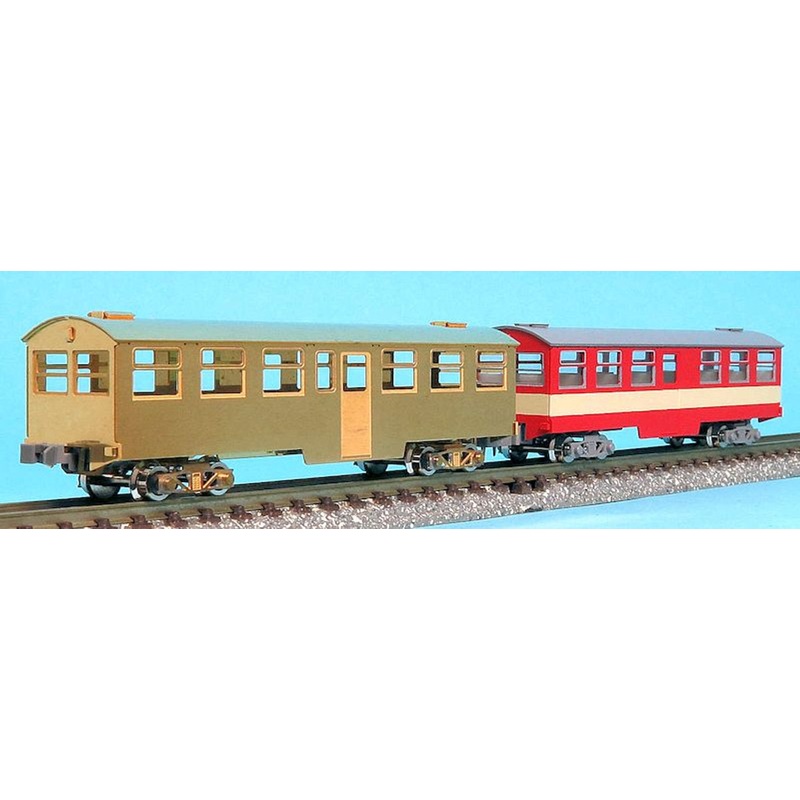 ARU Model A1063 Very Easy (Totemo Kantan) Kit Series Passenger Car B (H Rubber Window) 2 Cars Body Kit (N scale)