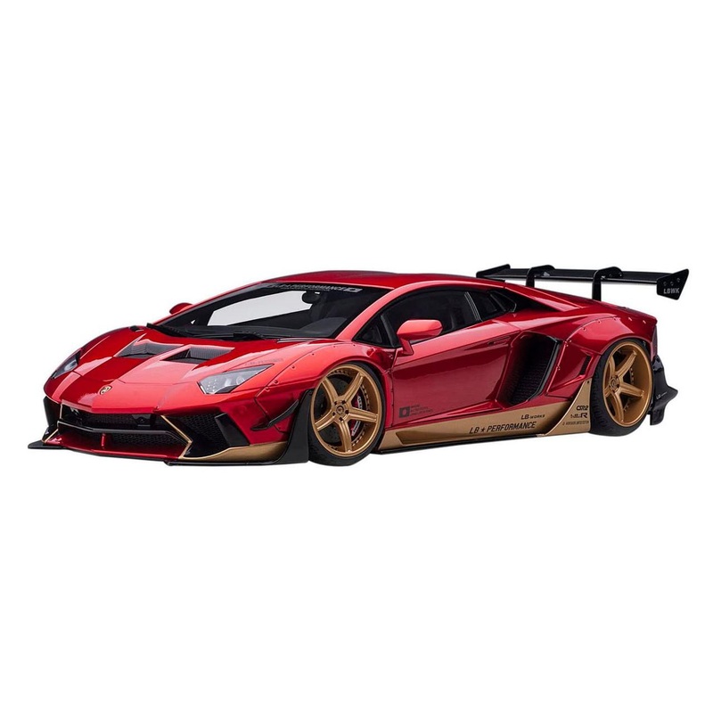 AUTOArt 1/18 Liberty Walk LB-Works Lamborghini Aventador Ltd (H Red/Gold) Finished Model