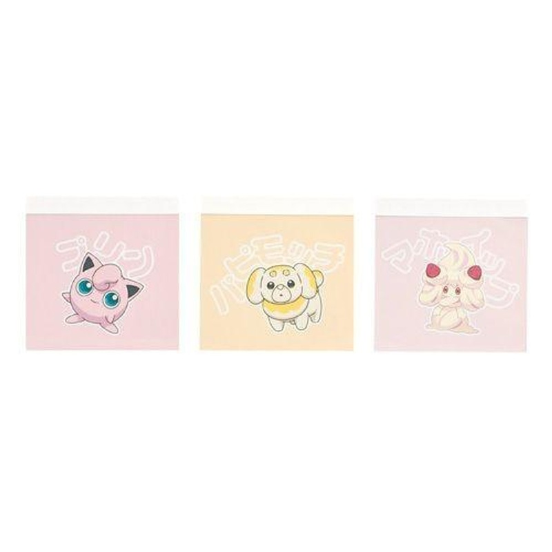 Pokemon Center Mini Memo Set (D Jigglypuff & Fidough & Alcremie)